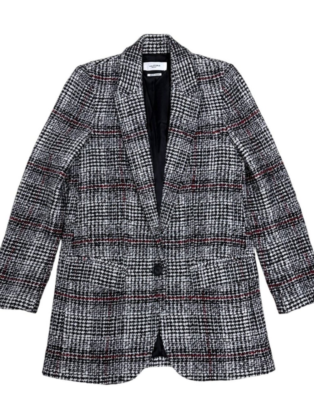 $900 ISABEL MARANT WOOL Blend Jacket Sport Coat Tweed Luxury Blazer Women XS